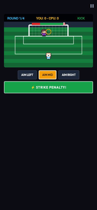 The portrait football shootout with aim and strike controls.